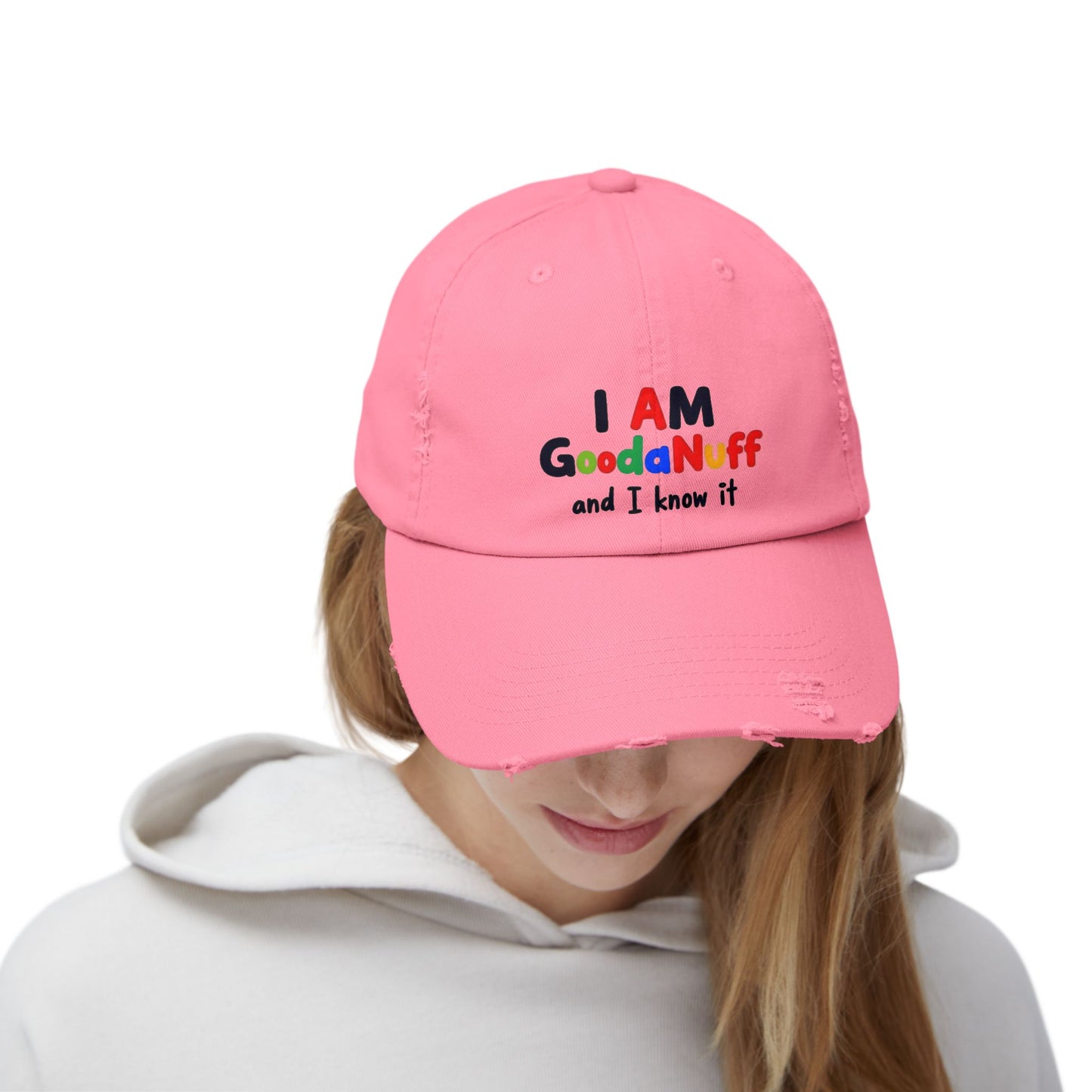 I Am GoodaNuff and I know it Distressed Baseball Cap