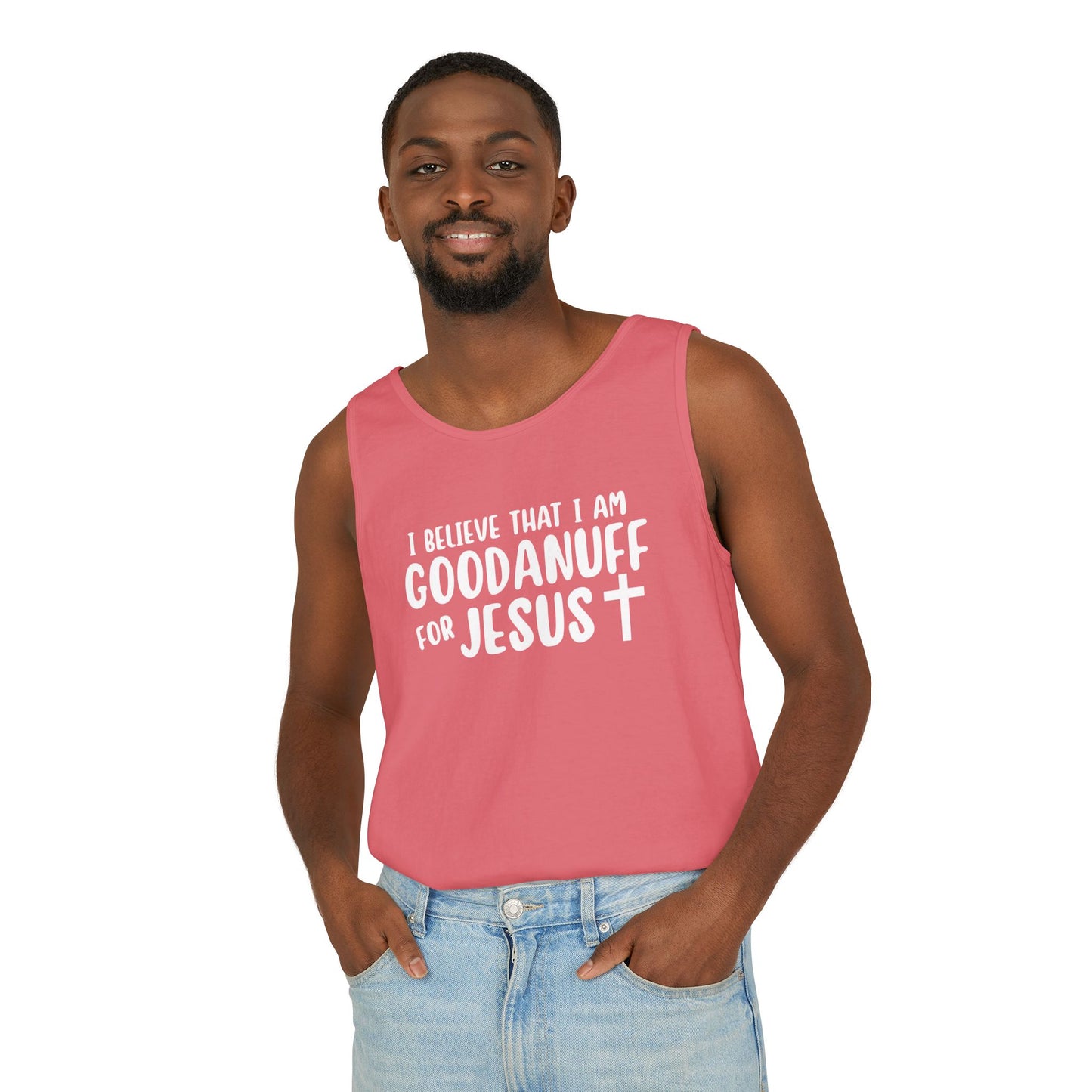 I Believe that I am GoodaNuff for Jesus Men's Lightweight Tank Top
