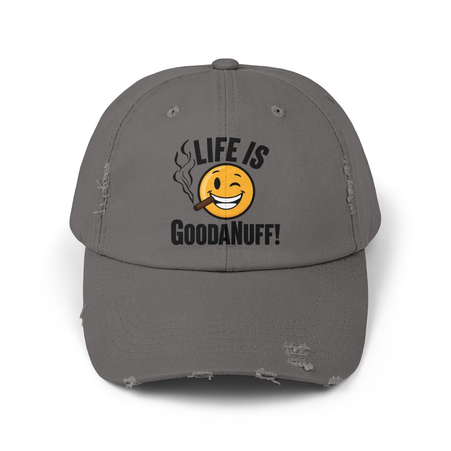Life is GoodaNuff Distressed Baseball Cap