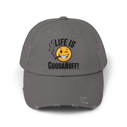 Life is GoodaNuff Distressed Baseball Cap