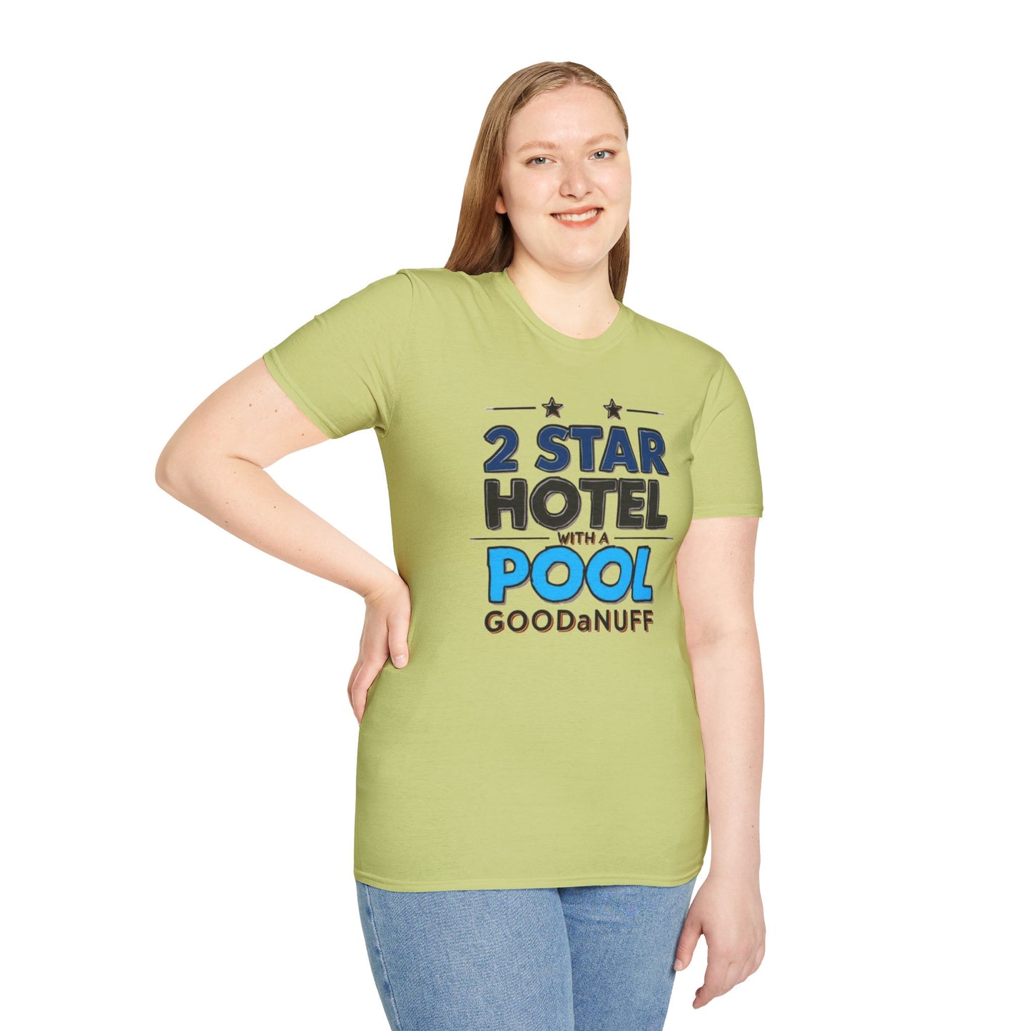 2 Star Hotel with a Pool. GoodaNuff Unisex Softstyle T-Shirt