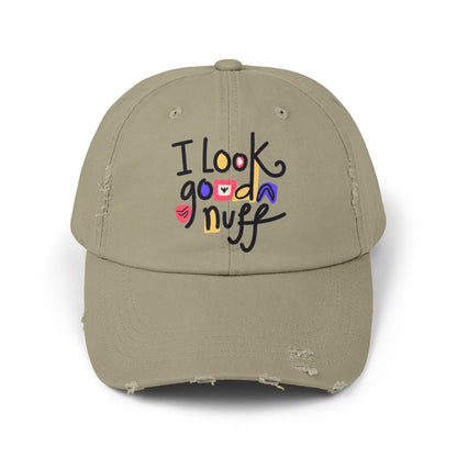 I Look GoodaNuff Distressed Baseball Cap