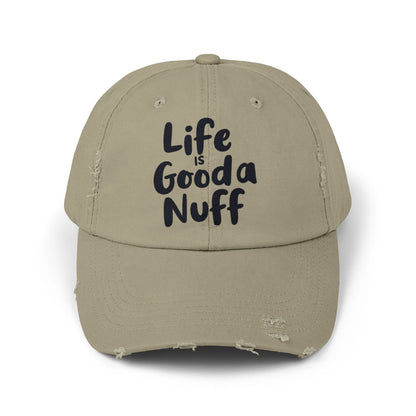 Life Is GoodaNuff Distressed Baseball Cap