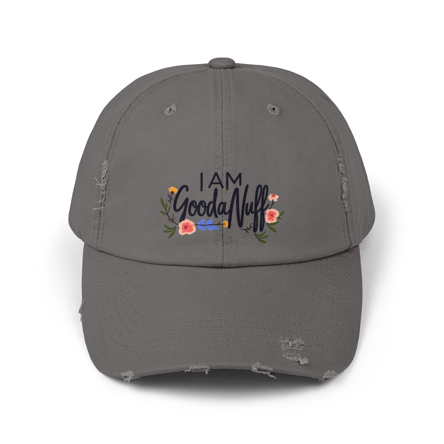 I AM GoodaNuff Distressed Baseball Cap