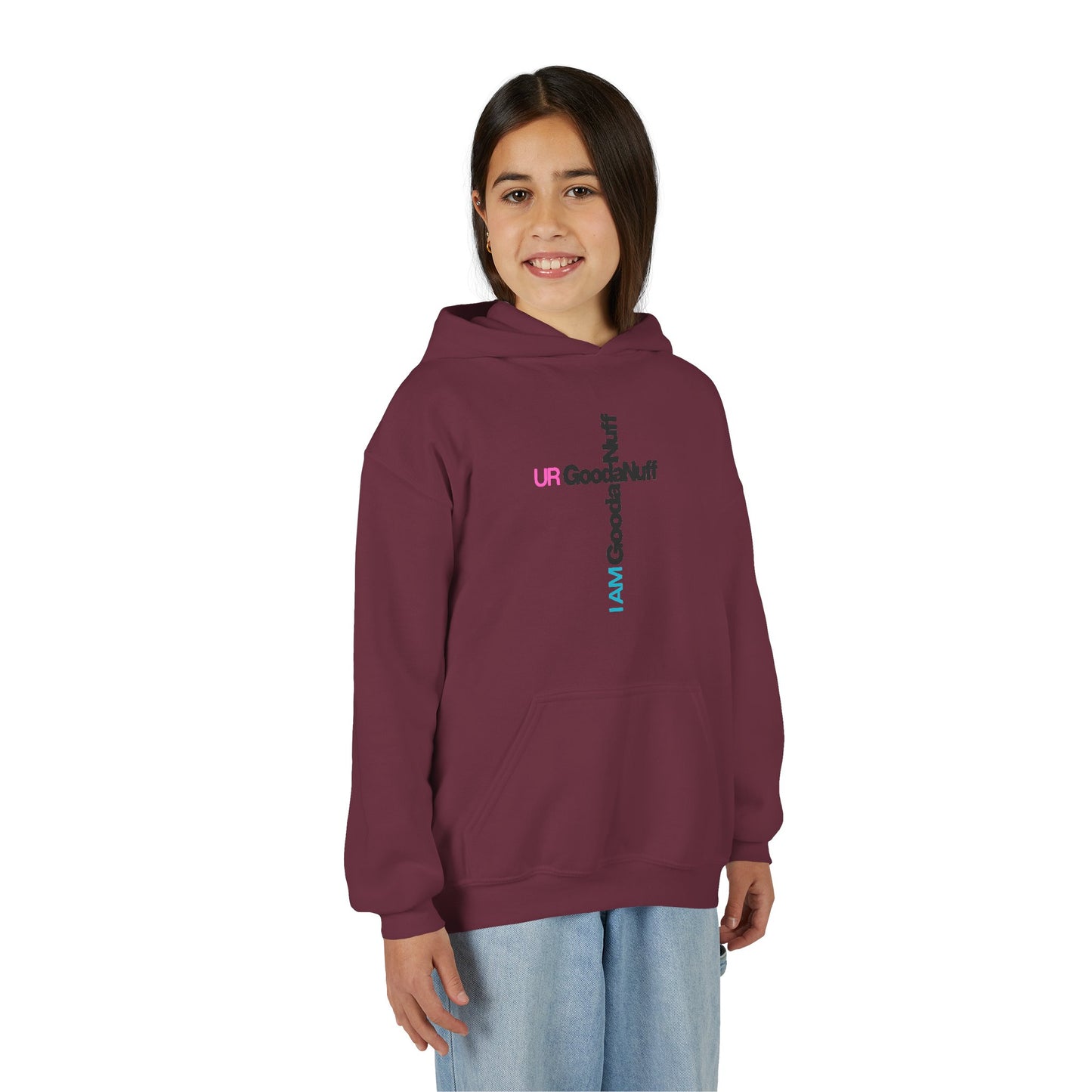 I AM GoodaNuff. UR GoodaNuff Unisex Youth Hoodie