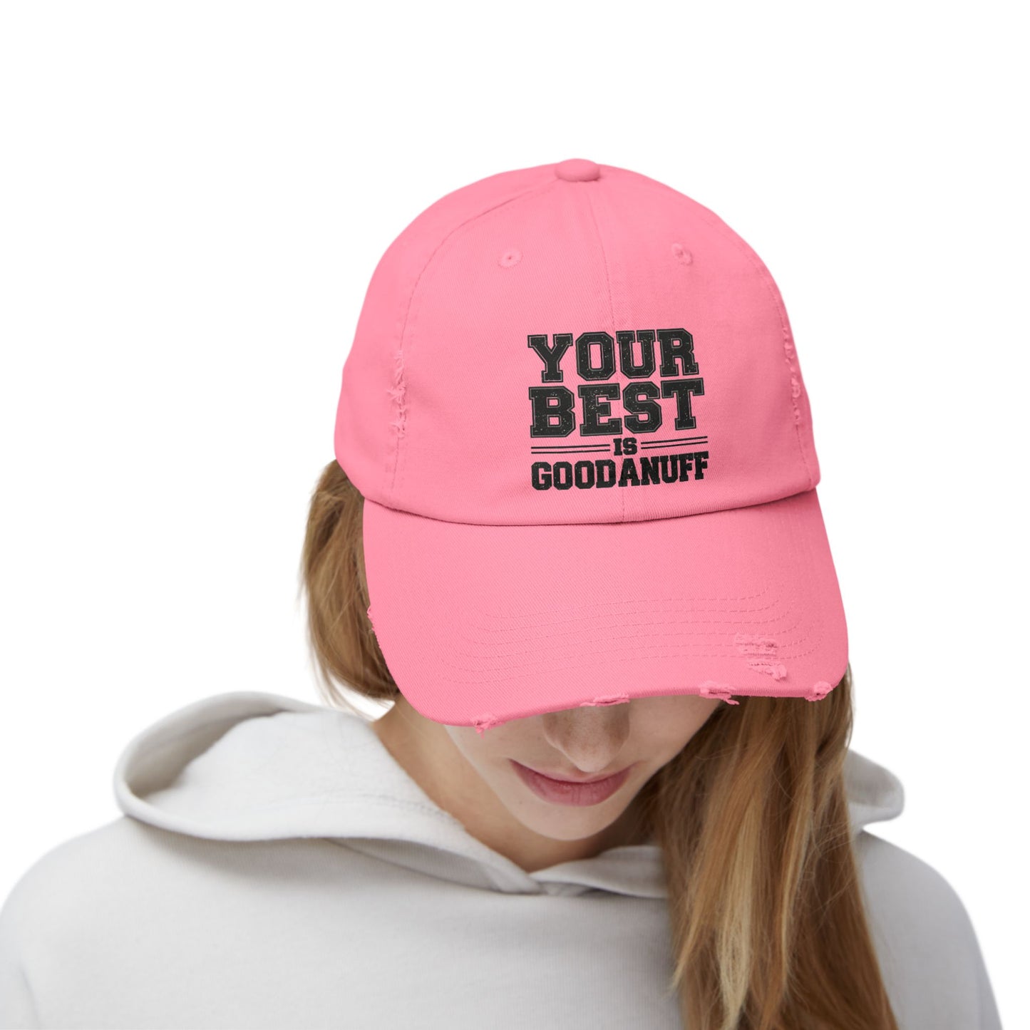 Your Best is GoodaNuff Distressed Baseball Cap