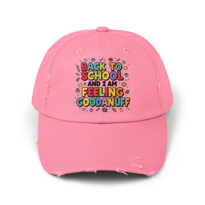 Back to School and I Am Feeling GoodaNuff Distressed Baseball Cap