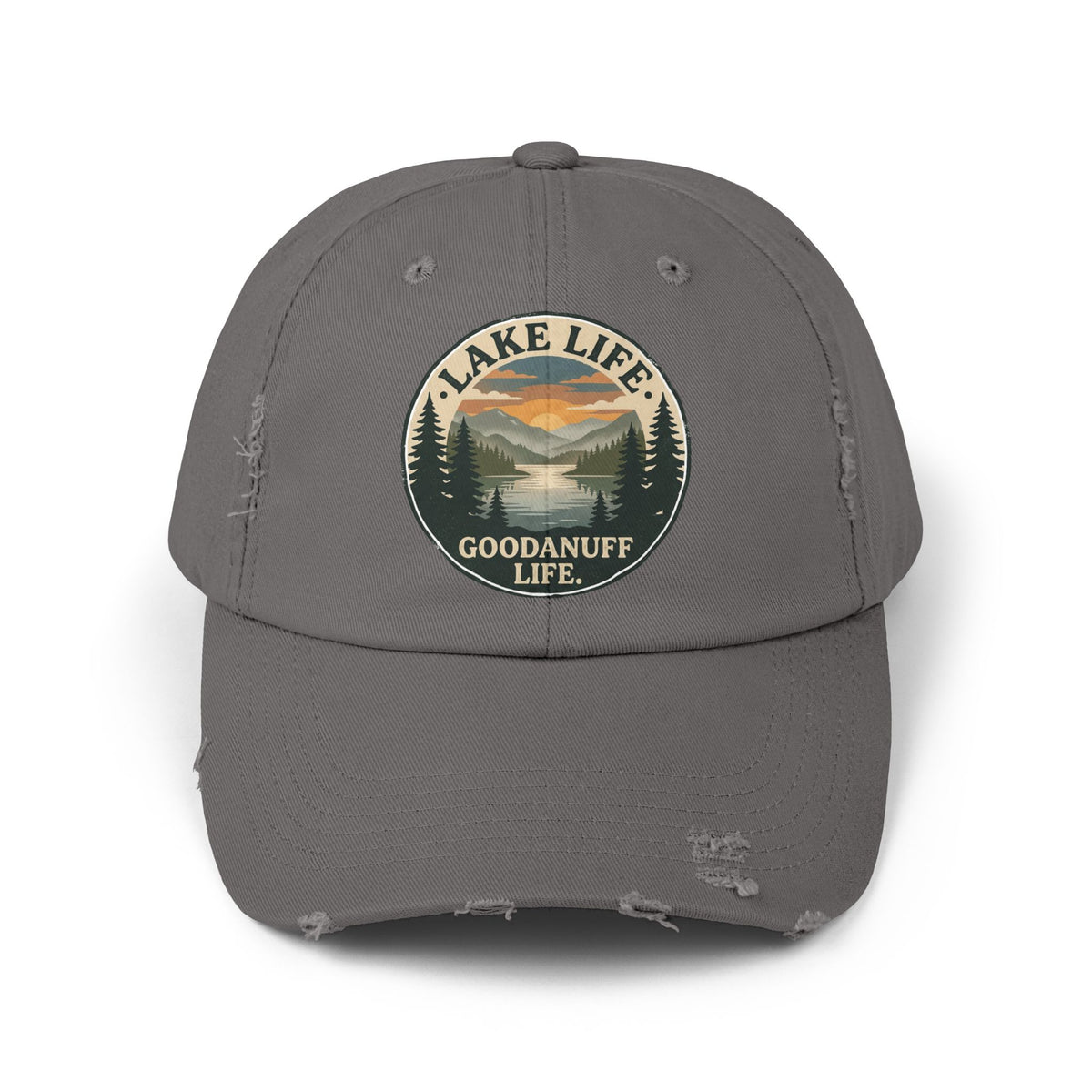 Lake Life. GoodaNuff Life. Distressed Baseball Cap