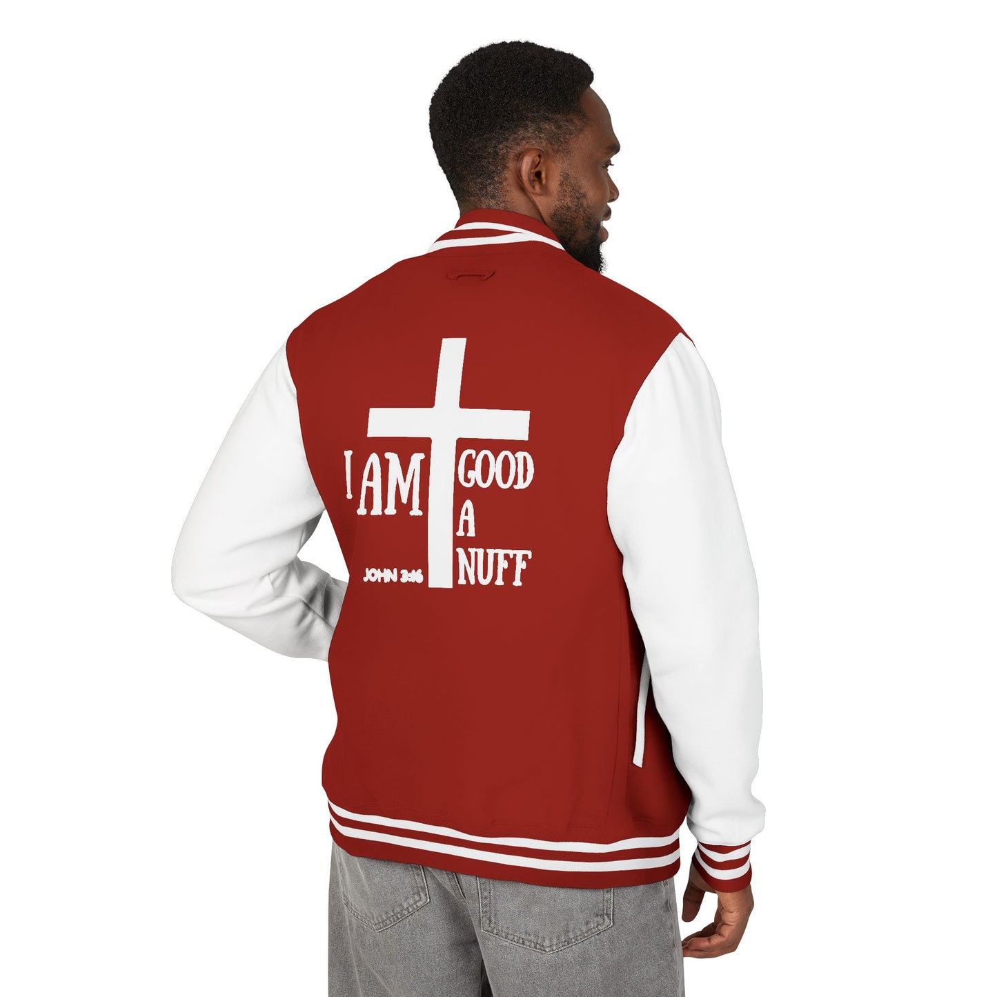 I AM GoodaNuff Unisex Letterman Jacket