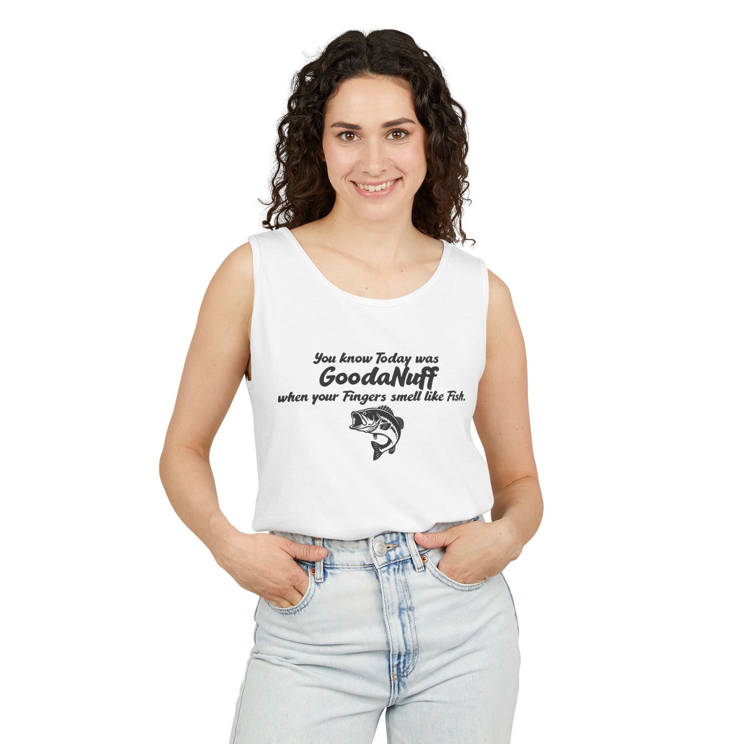 You know Today was GoodaNuff when your Fingers smell like Fish. Men's Lightweight Tank Top