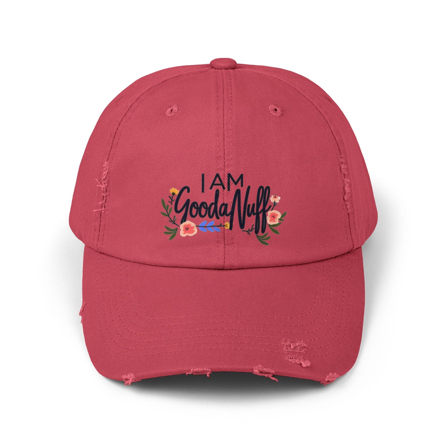 I AM GoodaNuff Distressed Baseball Cap