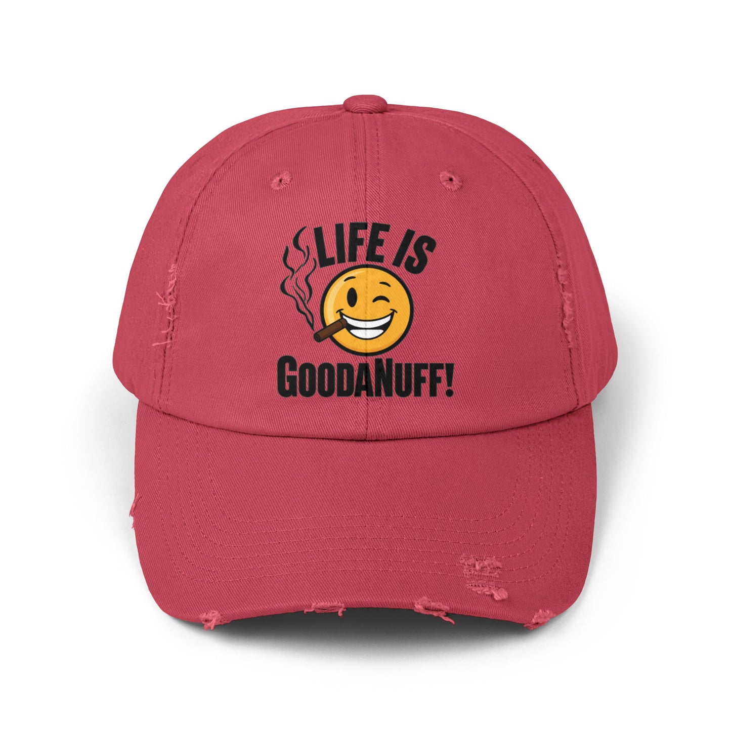 Life is GoodaNuff Distressed Baseball Cap