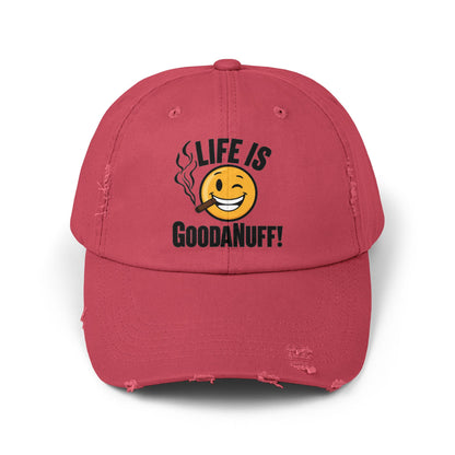 Life is GoodaNuff Distressed Baseball Cap