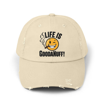 Life is GoodaNuff Distressed Baseball Cap