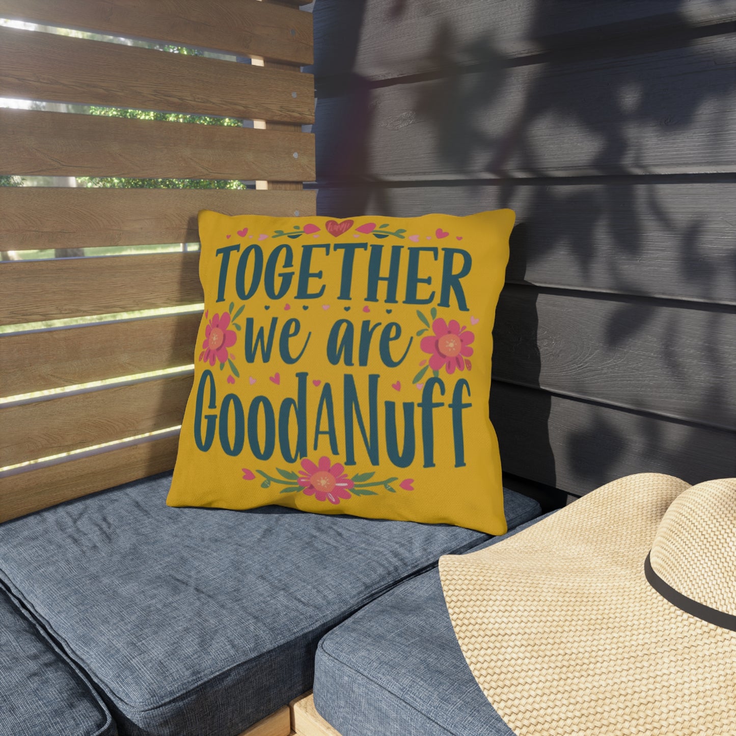 Together we are GoodaNuff Indoor/Outdoor Pillow