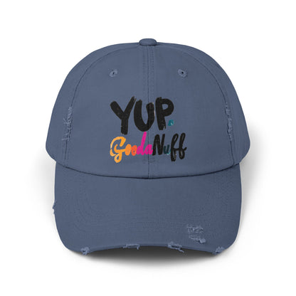 Yup. GoodaNuff Distressed Baseball Cap