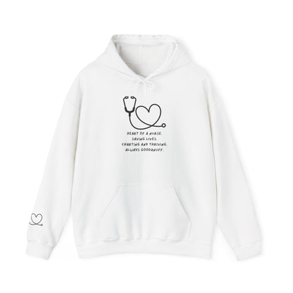 Heart of a Nurse. Saving Lives. Charting and Thriving. Always GoodaNuff Unisex Hoodie