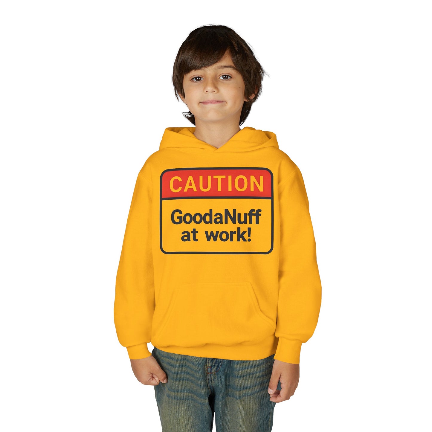 Caution-GoodaNuff at Work Unisex Youth Hoodie