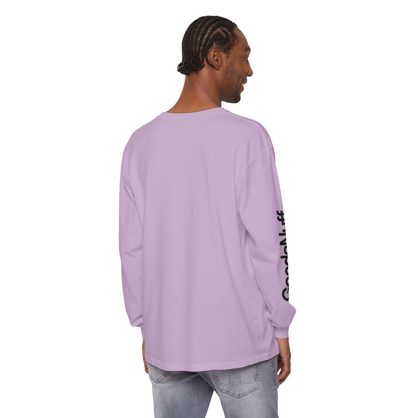 GoodaNuff Logo Long Sleeve Tee — Inspirational Apparel with Website & Social Icons