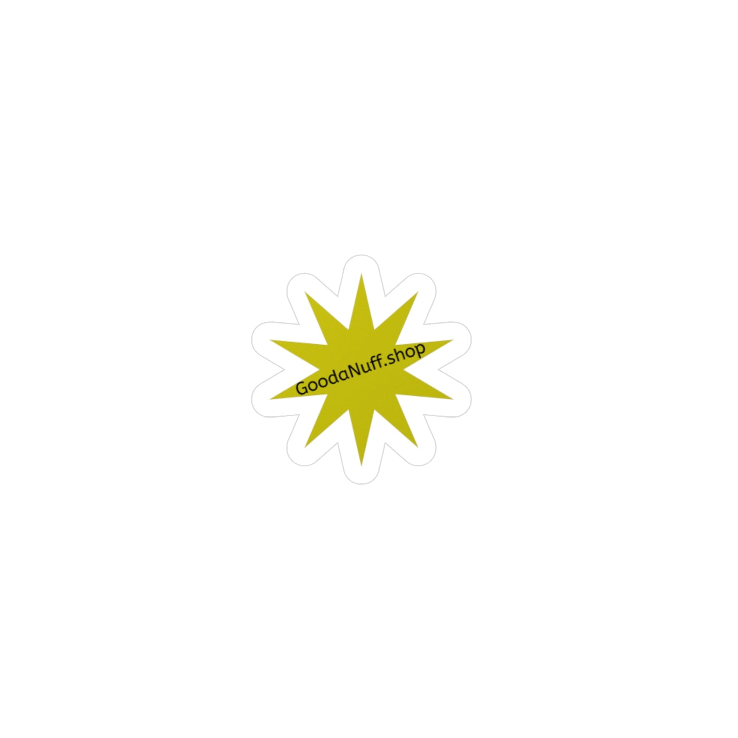 Yellow Starburst GoodaNuff.shop Mini Sticker