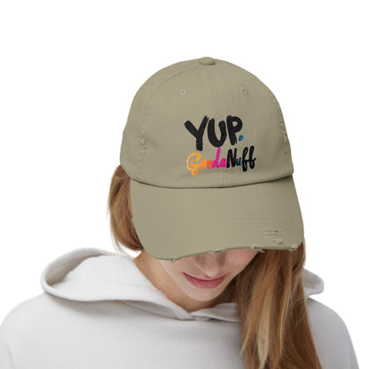 Yup. GoodaNuff Distressed Baseball Cap