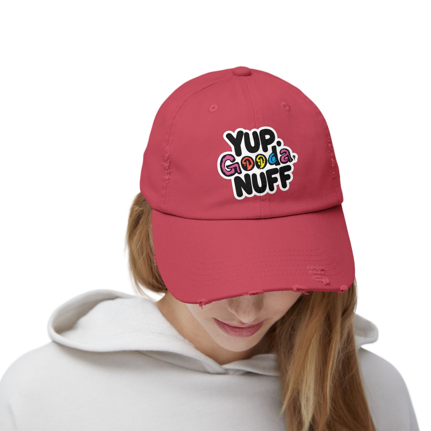 Yup. GoodaNuff Distressed Baseball Cap