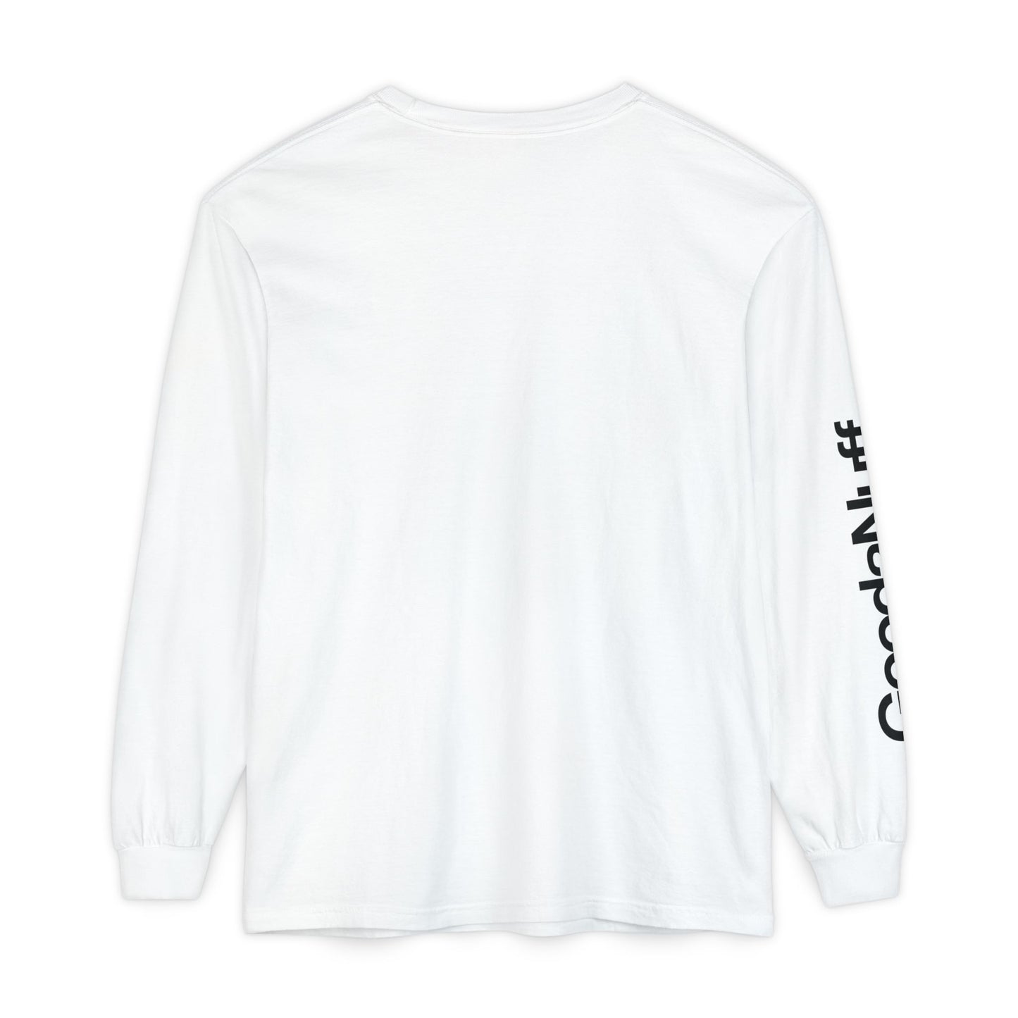 GoodaNuff Logo Long Sleeve Tee — Inspirational Apparel with Website & Social Icons