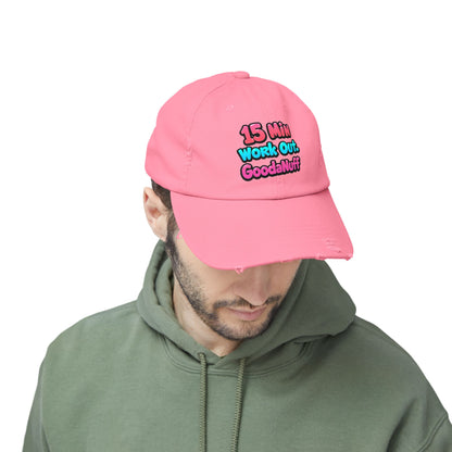15 Min Workout GoodaNuff Distressed Baseball Cap