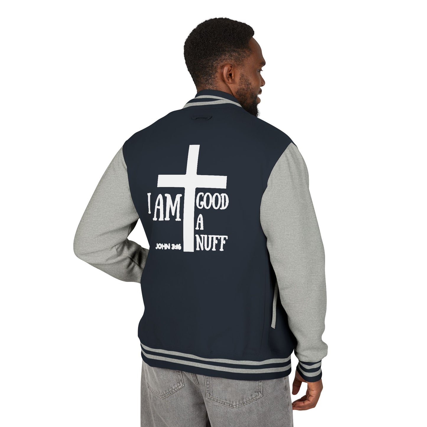 I AM GoodaNuff Unisex Letterman Jacket