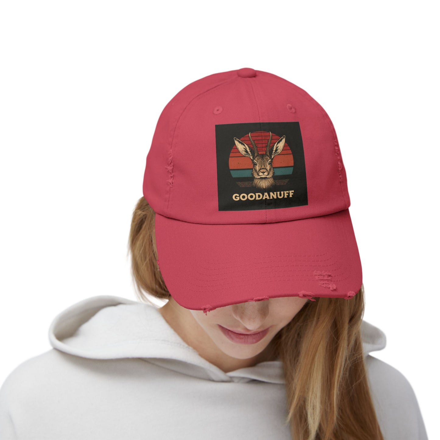 Jackalope...GoodaNuff Distressed Baseball Cap
