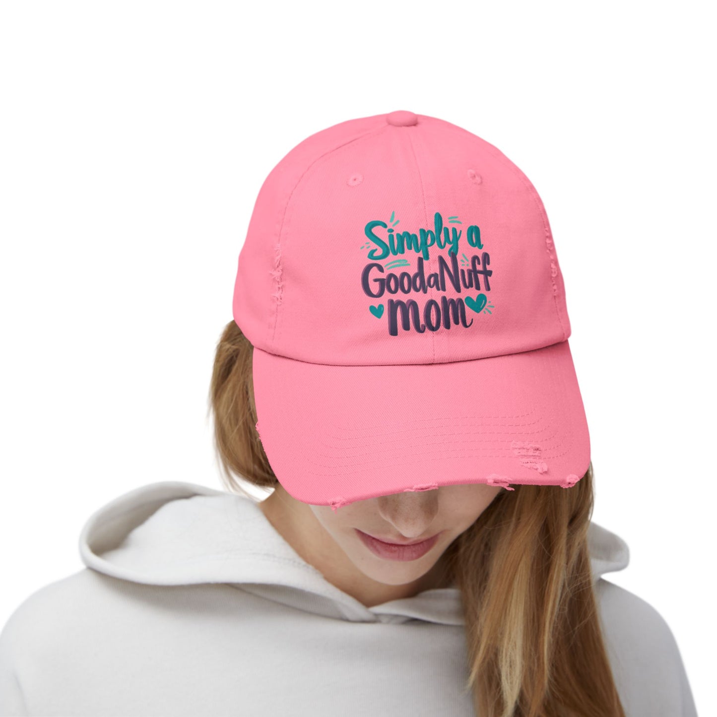Simply a GoodaNuff Mom Distressed Baseball Cap