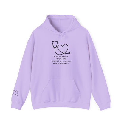Heart of a Nurse. Saving Lives. Charting and Thriving. Always GoodaNuff Unisex Hoodie