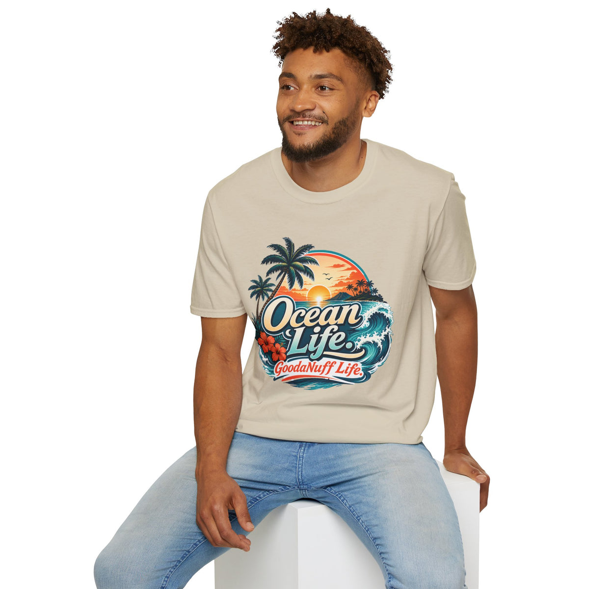 Ocean Life. GoodaNuff Life. Unisex Softstyle T-Shirt