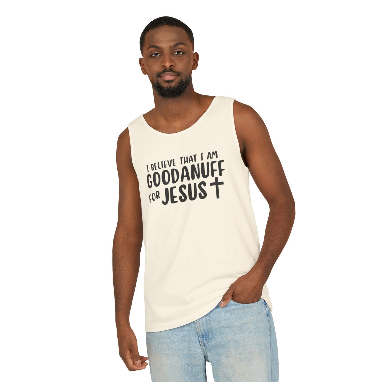 I Believe that I am GoodaNuff for Jesus Men's Lightweight Tank Top