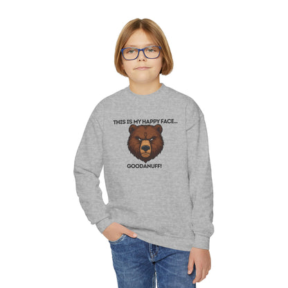 This is my Happy Face...GoodaNuff Unisex Youth Crewneck