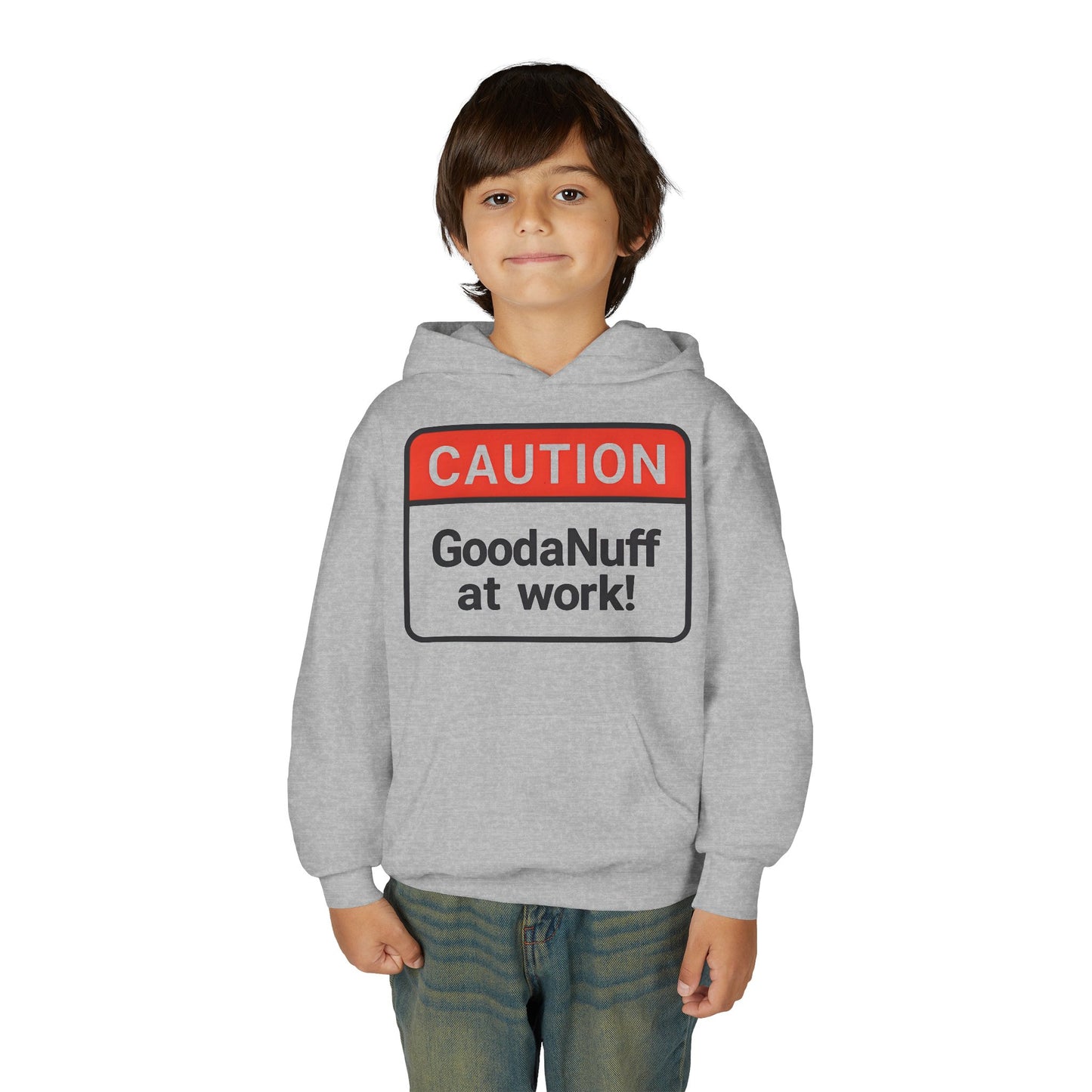 Caution-GoodaNuff at Work Unisex Youth Hoodie