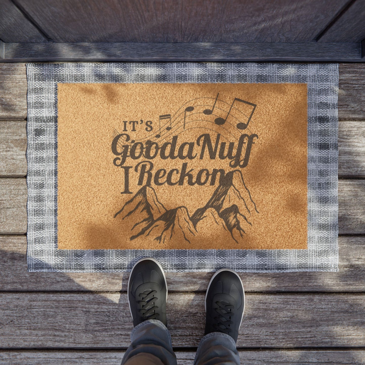 It's GoodaNuff I Reckon Door Mat