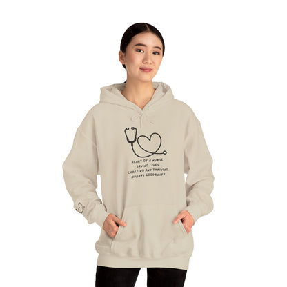 Heart of a Nurse. Saving Lives. Charting and Thriving. Always GoodaNuff Unisex Hoodie