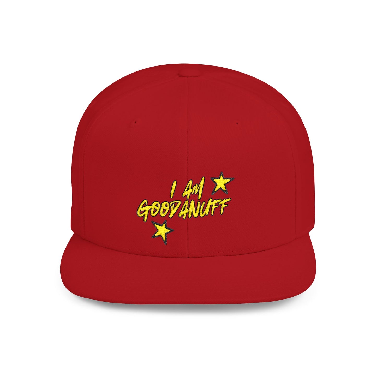 I Am GoodaNuff Embroidery Flat Bill Cap