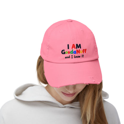 I Am GoodaNuff and I know it Distressed Baseball Cap