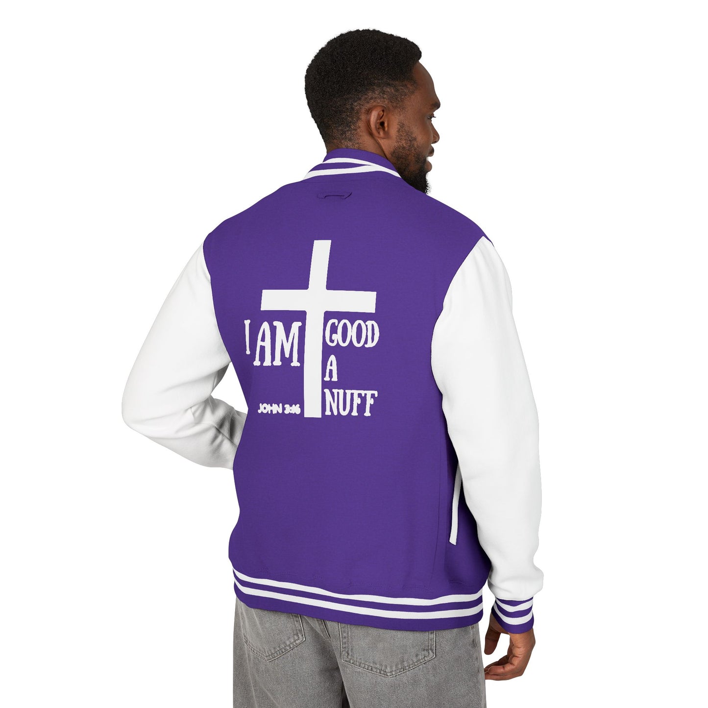 I AM GoodaNuff Unisex Letterman Jacket
