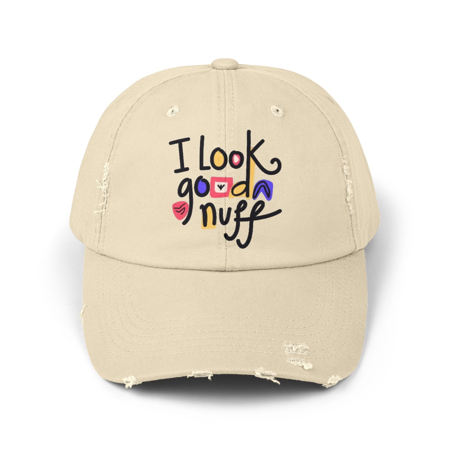 I Look GoodaNuff Distressed Baseball Cap