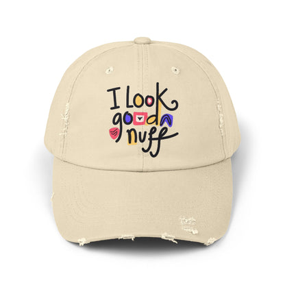 I Look GoodaNuff Distressed Baseball Cap
