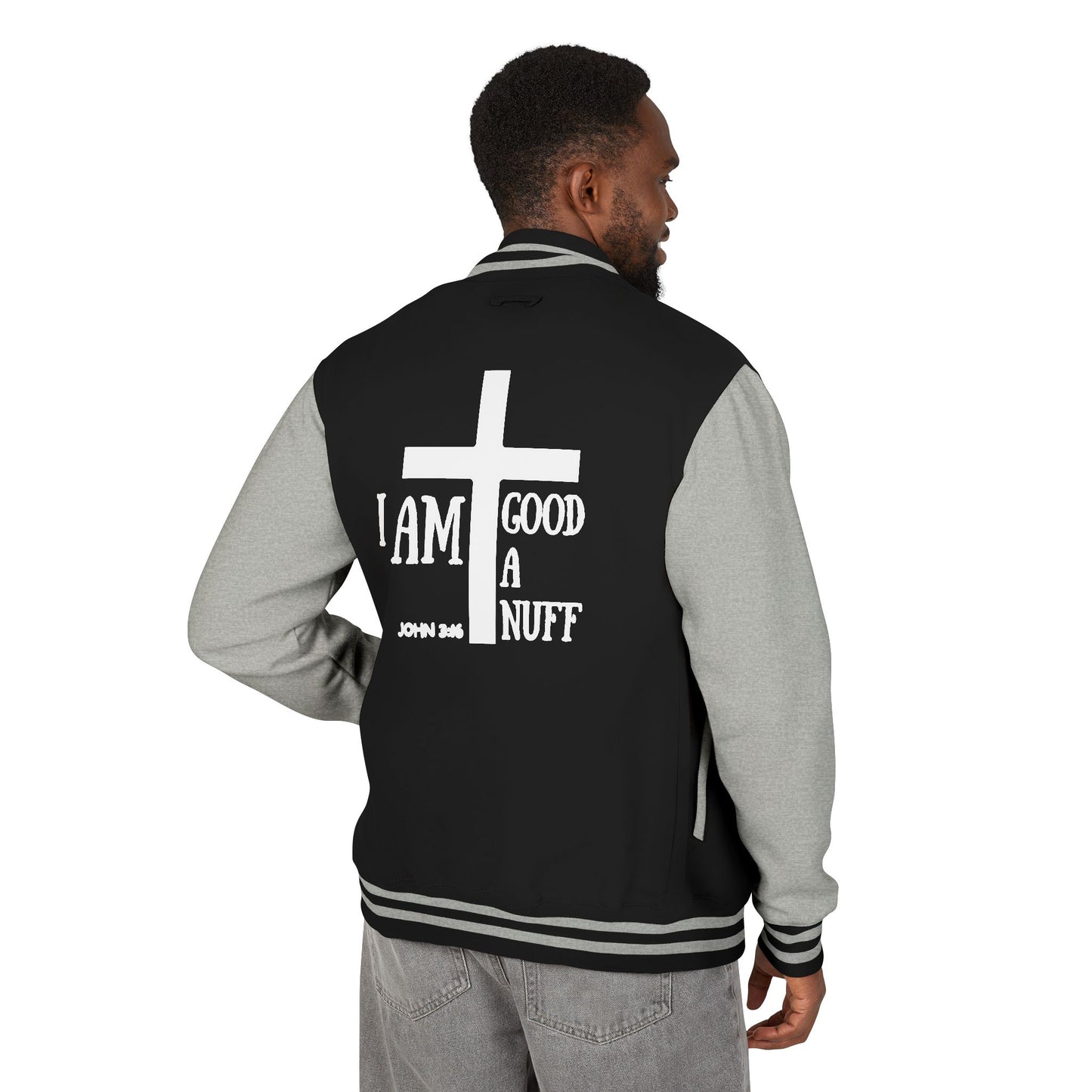I AM GoodaNuff Unisex Letterman Jacket