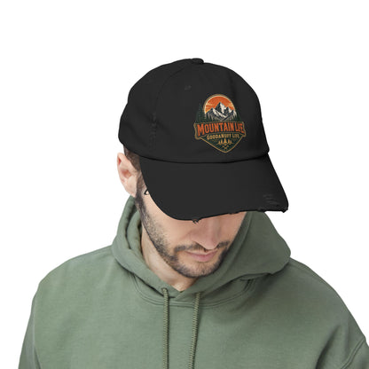 Mountain Life. GoodaNuff Life. Distressed Baseball Cap