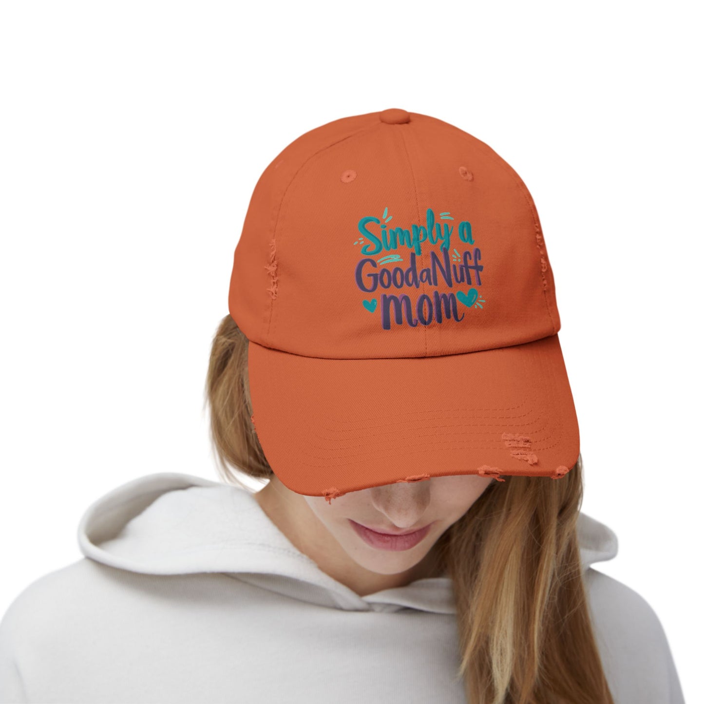 Simply a GoodaNuff Mom Distressed Baseball Cap