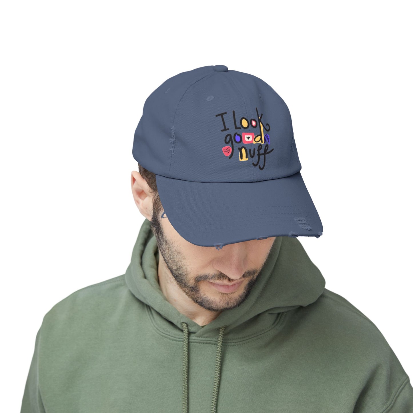 I Look GoodaNuff Distressed Baseball Cap
