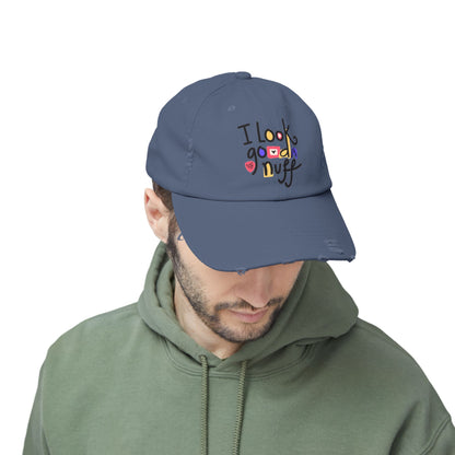 I Look GoodaNuff Distressed Baseball Cap