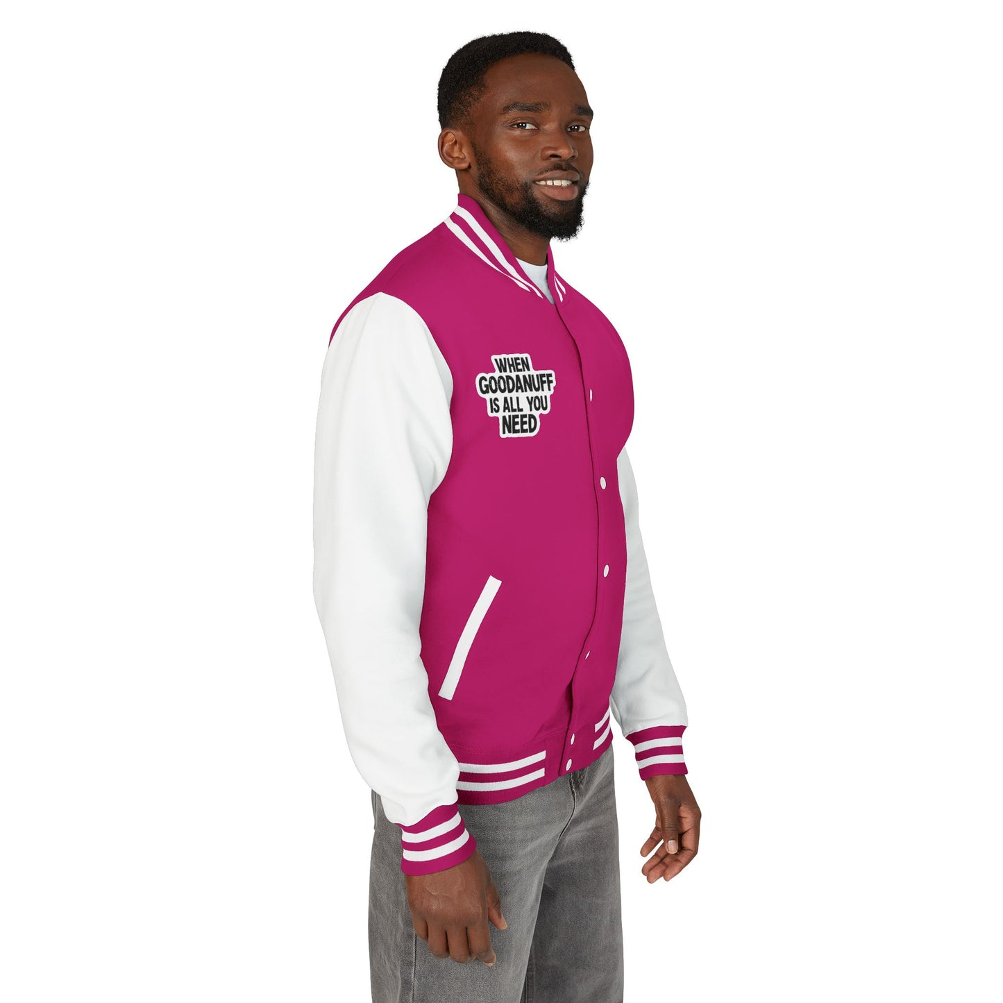 When GoodaNuff is all you Need Unisex Letterman Jacket