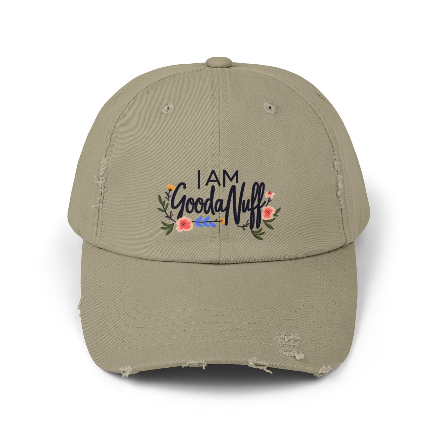 I AM GoodaNuff Distressed Baseball Cap